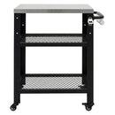 Levede Outdoor Kitchen Cart Mobile BBQ Grill Trolley Stainless Steel Prep Table-2050059021725077505