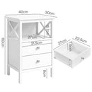 Levede Bedside Table Nightstand Side End Table 2 Drawers Storage Bedroom Cabinet-2050056781207572482