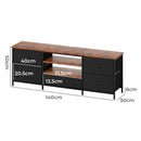 Levede TV Stand Cabinet Entertainment Unit Stand 140cm 5 Drawers Storage Shelves-2050056768209424386