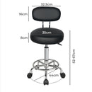 Levede Swivel Office Chair Low Back Round Rolling Stools Height Adjustable-2050056760663871490