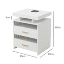 Levede Smart Bedside Table RGB Motion Sensor Charging Nightstand Bedroom Modern-2050056780293214210