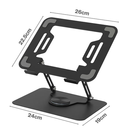 Levede Portable Laptop Stand 360 Rotating Bracket Foldable Laptop Desk Holder-2050056791802384386
