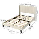 Levede Metal Wooden Bed Frame Queen Panel Plush Upholstered Mattress Platform-2050056770650509314