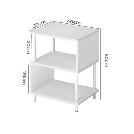 Levede Modern Side Table 3‑Tier Storage Bedside Table-2050056752447229954