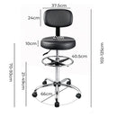 Levede Swivel Office Chair Ergonomic Stool Height Adjustable Footrest Backrest-2050056760940695554