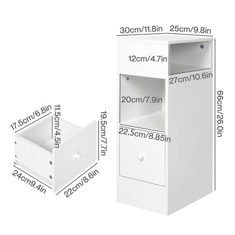 Levede Slim Bedside Table Nightstand Side End Table Storage Bedroom Cabinet-2050056781392121858