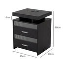 Levede Smart Bedside Table Charging Station Motion Sensor Modern Nightstand-2050056780108664834