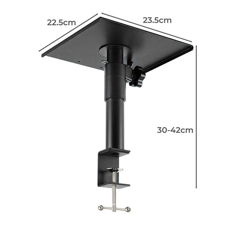 Levede 2x Desk Clamp Speaker Stands Set Adjustable Rotatable Monitor CD Player-2050056791437479938