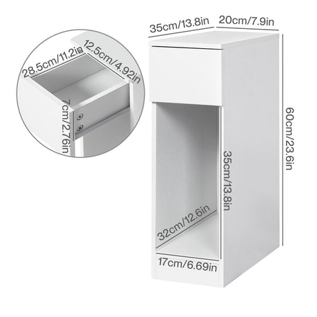 Levede Slim Bedside Table Nightstand Side Table Storage Bedroom Narrow Cabinet-2050056781610225666