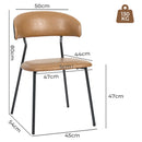 Levede 2x PU Leather Dining Chairs Kitchen Lounge-2050056743995707394