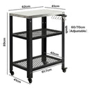 Levede Outdoor Kitchen Cart Mobile BBQ Grill Trolley Stainless Steel Prep Table-2050059021725077506