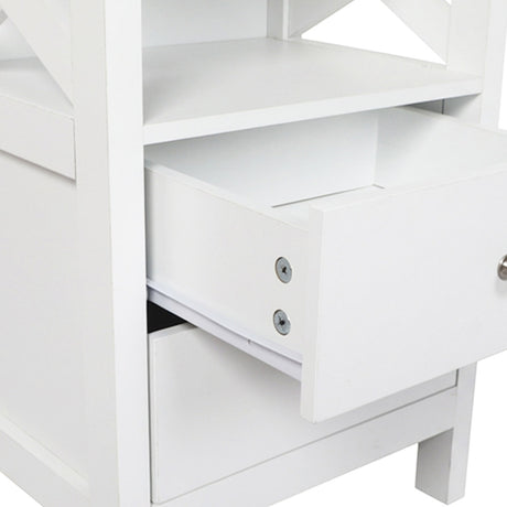 Levede Bedside Table Nightstand Side End Table 2 Drawers Storage Bedroom Cabinet-2050056781207572483