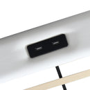 Levede King Bed Frame Leather Headboard RGB 2 Drawers-2050056740011118595