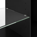 Levede TV Stand Storage with LED 140cm Black-2050056754112368643