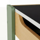 Levede Kids Table and Chairs Set 3-in-1 Chalkboard Storage Learning Dining Desk-2050056790908997635