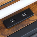 Levede Single Bed Frame Leather Headboard RGB 2 Drawers-2050056739788820483