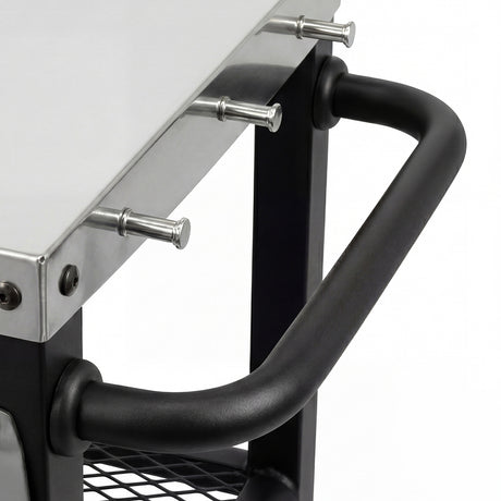 Levede Outdoor Kitchen Cart Mobile BBQ Grill Trolley Stainless Steel Prep Table-2050059021725077507