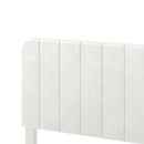 Levede Double Bed Frame Upholstered Adjustable Headboard Bed Platform White-2050056771384512515