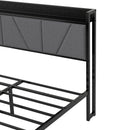 Levede Double Bed Frame Steel Base with Headboard Grey-2006732772936388611