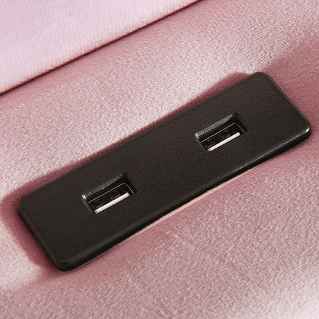 Levede King Floating Bed Frame LED Headboard USB Pink-2050056739193229315