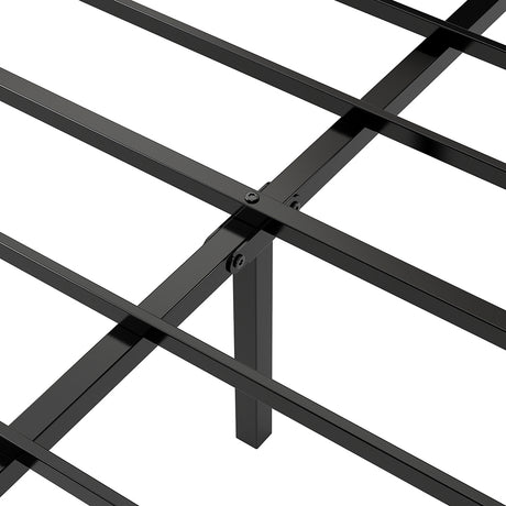 Levede Queen Bed Frame Steel Base with Headboard Grey-2006732773129326596