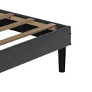 Levede Double Bed Frame Upholstered Adjustable Headboard Bed Platform Dark Grey-2050056771191574532
