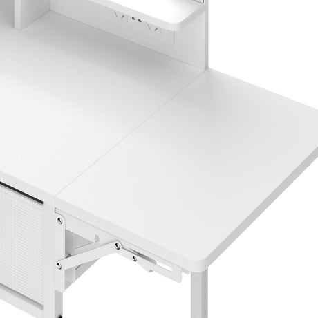 Levede Dressing Table LED Makeup Mirror Stool Set Vanity Desk Fold-up Panel-2050056768968593413