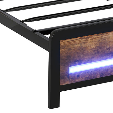 Levede Single Bed Frame Storage Headboard Industrial-2050056749062426629