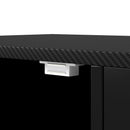 Levede TV Stand Storage with LED 140cm Black-2050056754112368645