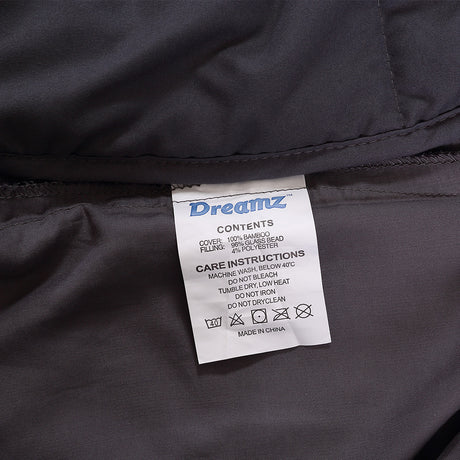 DreamZ Single Dark Grey 9kgs Polyester Weighted Blanket