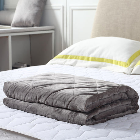 DreamZ 7KG Anti Anxiety Weighted Blanket Gravity Blankets Grey Colour
