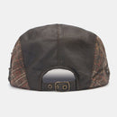 Men Newsboy Hats Color Lattice Stripe Splicing Fashion Casual Berets Cabbie Hat