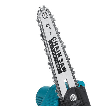 Drillpro 6 Inch Electric Chain Saw Portable Chainsaws Cutter Woodworking Tool W/ 1pc or 2pcs Battery