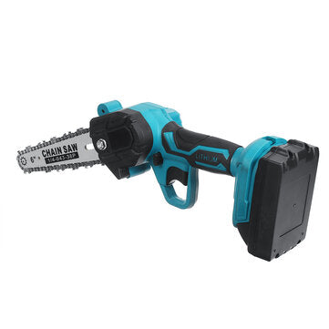 Drillpro 6 Inch Electric Chain Saw Portable Chainsaws Cutter Woodworking Tool W/ 1pc or 2pcs Battery