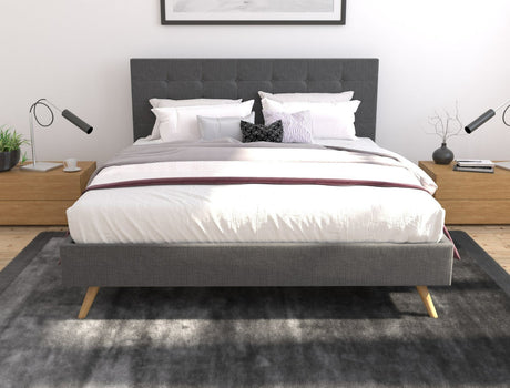 Stelz Fabric Frame Charcoal Double
