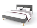 Stelz Fabric Frame Charcoal Queen