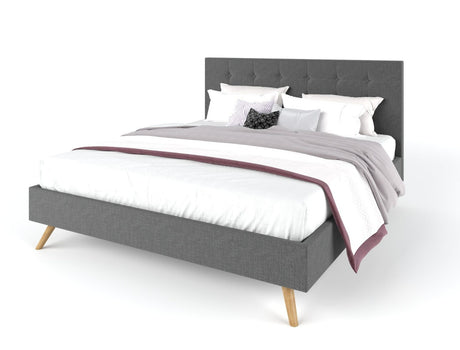 Stelz Fabric Frame Charcoal King