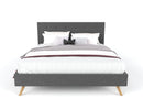 Stelz Fabric Frame Charcoal Queen