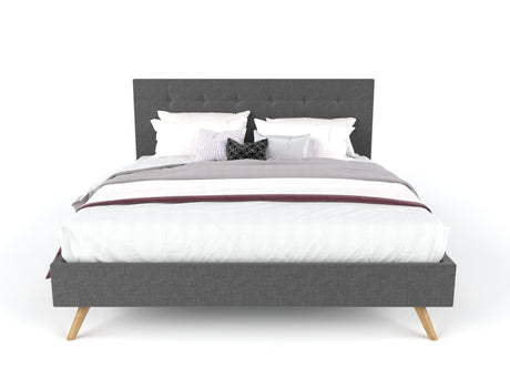 Stelz Fabric Frame Charcoal King