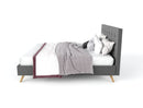Stelz Fabric Frame Charcoal Queen