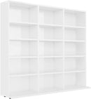 CD Cabinet Storage Rack Display Shelf Bookshelf Bookcase Stand Book Multimedia DVD Organiser Living Room Chipboard High Gloss White 102 x 23 x 89,5 cm High gloss white