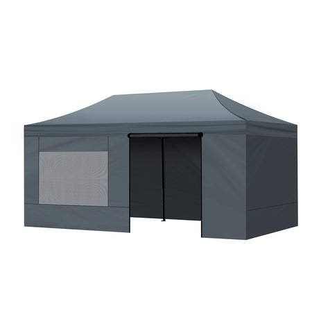 Mountview Gazebo Tent 3x6 Outdoor Marquee Gazebos Camping Canopy Mesh Side Wall