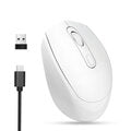HXSJ M107 Mouse 2.4GHz Wireless 1600DPI Rechargeable Mice with USB Receiver for PC Laptop Computer