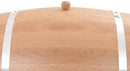 Solid Oak Wood Wine Barrel with Tap Wooden Whisky Bourbon Tequila Rum Cocktail Cask Container for Wine Aficionado Antique-Style 35L 48 x 31 x 38 cm Brown