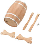 Solid Oak Wood Wine Barrel with Tap Wooden Whisky Bourbon Tequila Rum Cocktail Cask Container for Wine Aficionado Antique-Style 35L 48 x 31 x 38 cm Brown