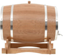 Solid Oak Wood Wine Barrel with Tap Wooden Whisky Bourbon Tequila Rum Cocktail Cask Container for Wine Aficionado Antique-Style 35L 48 x 31 x 38 cm Brown