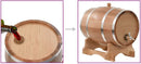 Solid Oak Wood Wine Barrel with Tap Wooden Whisky Bourbon Tequila Rum Cocktail Cask Container for Wine Aficionado Antique-Style 12L 33 x 22 x 29 cm Brown