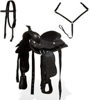 Western Saddle Headstall & Breast Collar Leather Brown/Black Multi Sizes