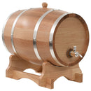 Solid Oak Wood Wine Barrel with Tap Wooden Whisky Bourbon Tequila Rum Cocktail Cask Container for Wine Aficionado Antique-Style 12L 33 x 22 x 29 cm Brown