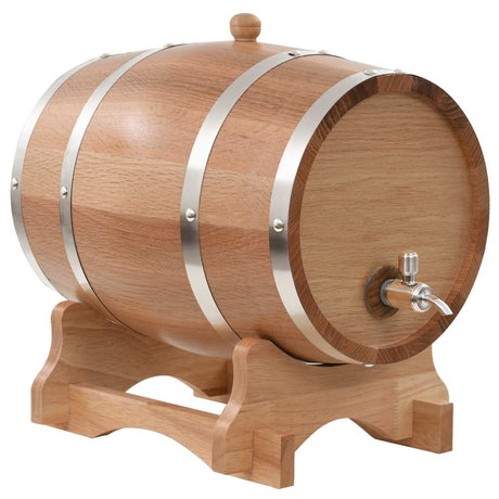Solid Oak Wood Wine Barrel with Tap Wooden Whisky Bourbon Tequila Rum Cocktail Cask Container for Wine Aficionado Antique-Style 12L 33 x 22 x 29 cm Brown